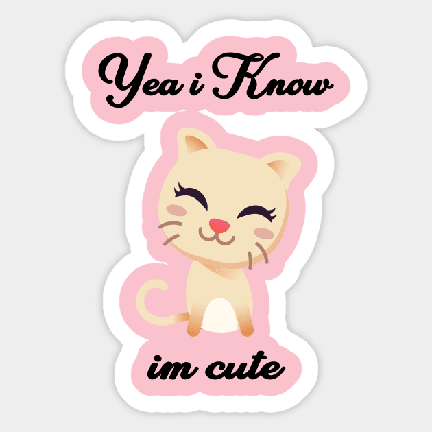 Cute kitten Sticker by anupasi